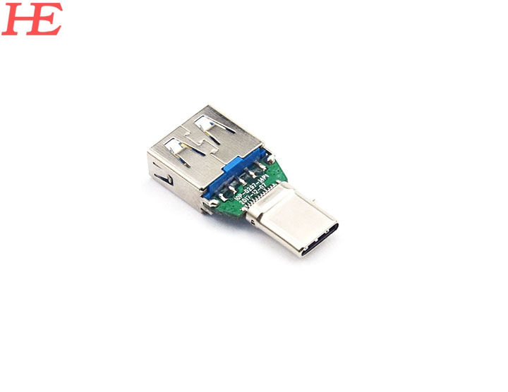 轉(zhuǎn)接頭Type C 轉(zhuǎn)USB 3.0AF R17=R0402 5.1K電阻 電容10NF L28.05