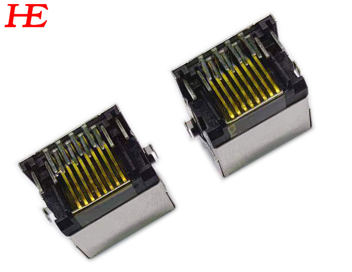 RJ45 CL-1.925mm 8P8C DIP沉板式6.95 全包帶燈